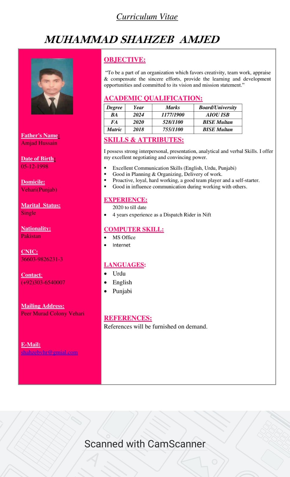 Muhammad shahzeb Amjed